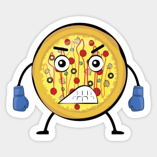 Pizza Boxer - Funny Character Illustration Sticker